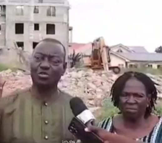 Agyei Aggrey, the Mawrehene of Akuapem, flanked by his wife.