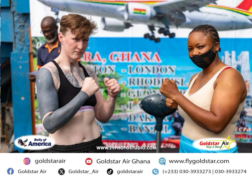 Scotland’s pride and WBO International Welterweight title holder Lee Williams McAllister and Olaida Fiabi, International title fight in Accra, Ghana codenamed JOURNEY TO THE WEST. More international boxing events will be coming to Ghana, as soon as the airline starts operations.